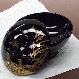 輪島塗 吸い物椀 蒔絵加飾