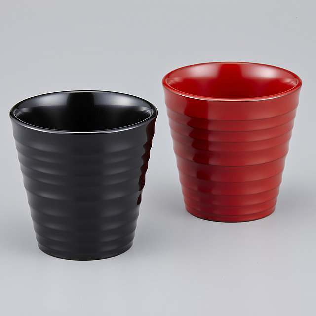 輪島塗 糸目マグカップ ペア 総黒/総朱 紙箱入り 輪島塗 糸目マグカップ ペア 総黒/総朱 紙箱入り